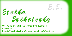 etelka szihelszky business card